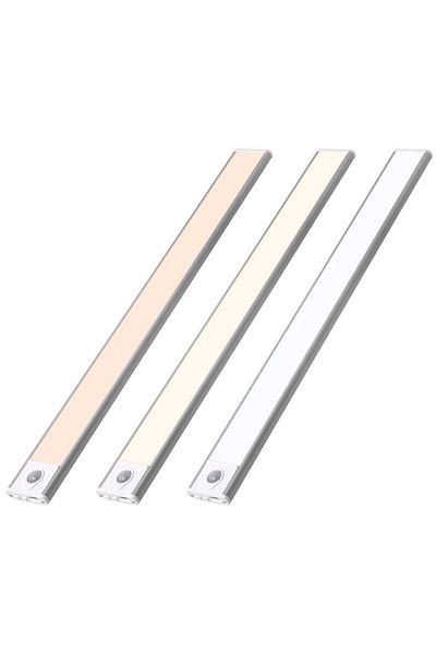 ماركة غير محددة Wireless Rechargeable LED Night Lights Smart Body Sensor Light Strip for Kitchen Wardrobe