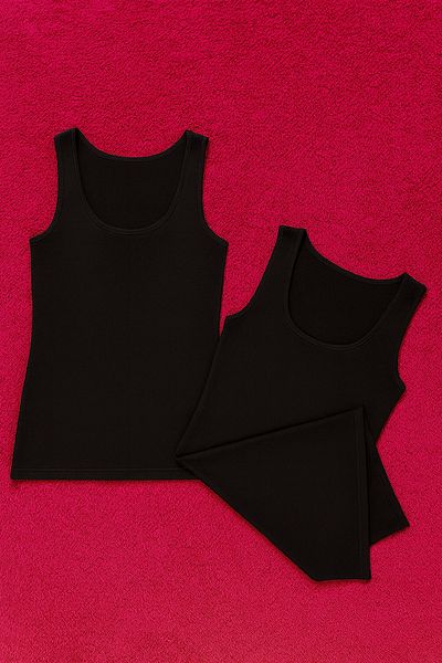 QKK Women's Modal Cotton Lycra Thick Strap 2-Piece Undershirt Q6K6K0T1Ka