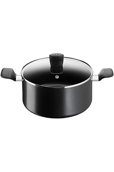 TEFAL G6 Super Cook 24 Cm Stewpot With Lid, Nonstick, Black, Aluminium