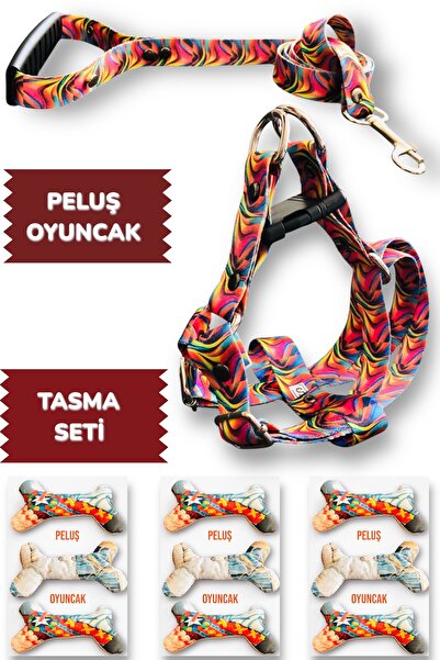 Angelapets Köpek Tasması ( Göğüs Tasması ) Gezdirme Kayışı Set Peluş Oyuncaklı