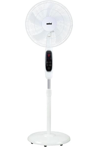 Sanford 18" Stand Fan with Remote Control – 60W Full Copper Motor, 5 AS Blades, 3-Speed, 7-Hour Ti