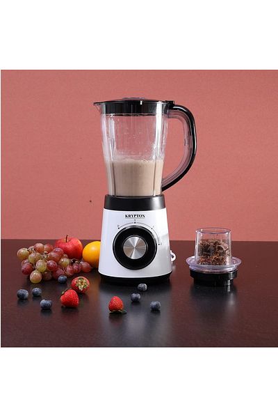 KRYPTON 2-in-1 Multifunctional Blender, 500W, Stainless Steel Blades, 2 Speeds, 1.5L Jar, KNB5315