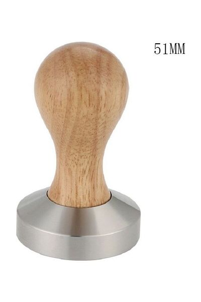 Taimi Wooden Handle Coffee Tamper Silver/Brown
