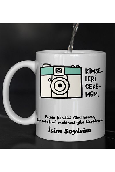 BİBANAPROMOSYON Funny - Humorous Mug Cup I Don'T Drink Anyone Funny Mug Cup with Design