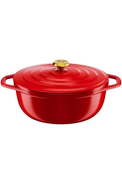 TEFAL Cooking Pot | Air 30 x 23 cm Lightweight Cast Aluminum Dutch Oven