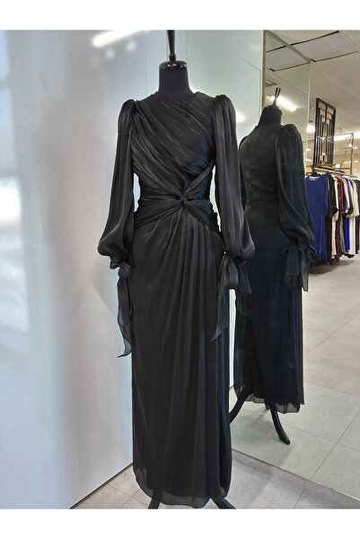 Moda Neva Janjanli Şi̇fon Önden Bağlamali Abi̇ye