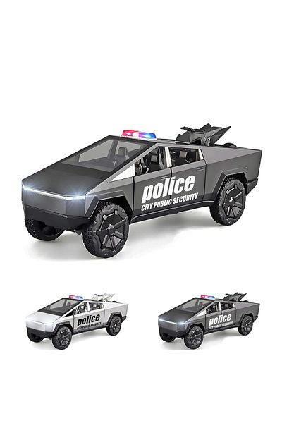 Toybox Tesla Cybertruck Simulation Alloy Mini Die-casting Model Toy With Sound and Light Car