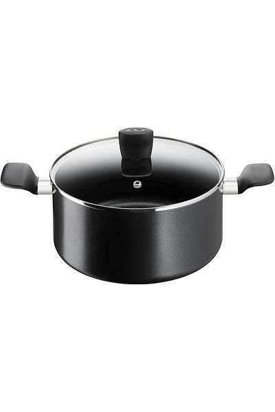 TEFAL G6 Super Cook 24 Cm Stewpot With Lid, Nonstick, Black, Aluminium