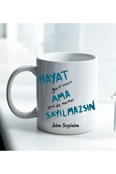 BİBANAPROMOSYON Funny - Humorous Mug Life Is Strange You Are Not Normal Designed Funny Mug Cup