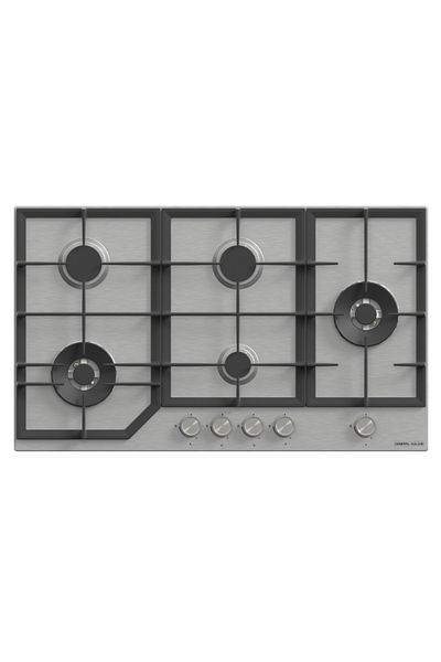 general goldin 87x52 cm Built in 5 Burner, Heavy Duty Iron Cast Support, Total Safety, Easy to Clean, Auto Burn