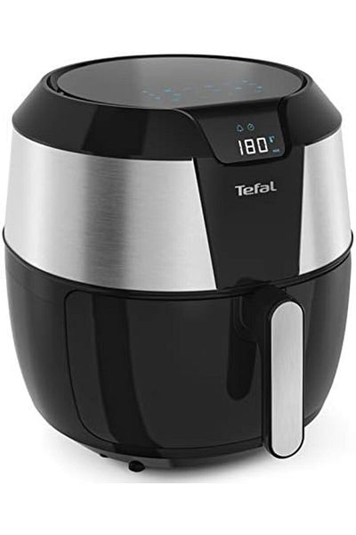 TEFAL Easy Fry Oil-less Fryer XXL, 1800 Watts, Black/Silver, Plastic/Stainless Steel, EY701D28, 1 ye