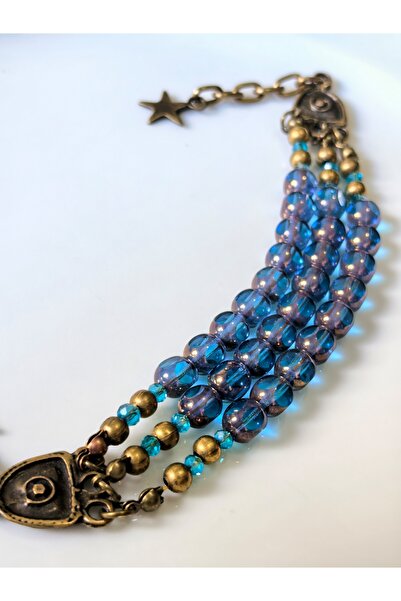 THİNBLACK سوار من ثلاث صفوف من أحجار الكريستال سوار ذهبي عتيق