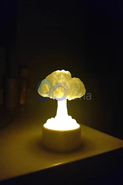 3DOria Bulut Şeklinde Özel Tasarım Tealight & Işık Saçan Bulut Lamba
