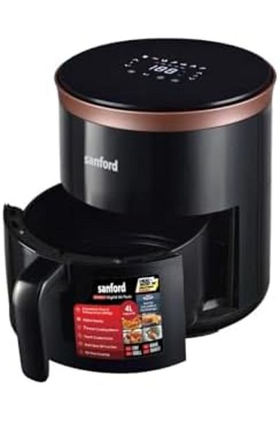 Sanford SF2455AF Digital Air Fryer 4.0L, 1200W, Touch Control LED Display, 7 Presets, 360° Hot Air