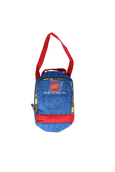 FC حقيبة غداء معزولة بسحاب مطبوع عليها شعار برشلونة - أزرق وأحمر