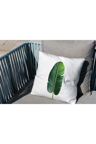 craftbaskitasarim Single Leaf Decorative Pillow Case, Throw Pillow