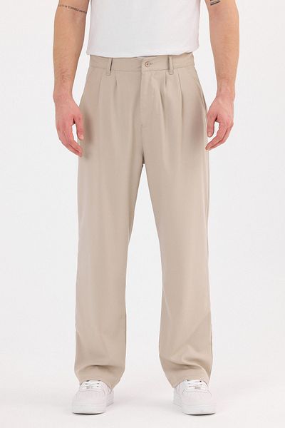 wamoss 2025 Pleated Comfortable Vintage Classic Wide Leg Baggy Trousers Pl11