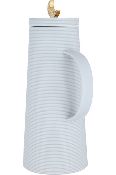 Alsaif Gallery Royal Thermos 1L with Crescent Lid, Saif Gallery - Light Grey