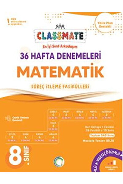 Okyanus Yayıncılık Okyanus Yayınları 8. Sınıf Matematik Classmate 36 Hafta De...