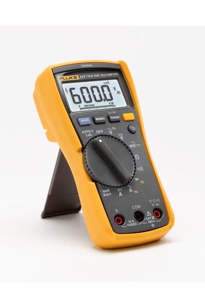 Fluke Electrician Multimeter With Noncontact Voltage, 117, FLUKE-117, Grey & Yellow