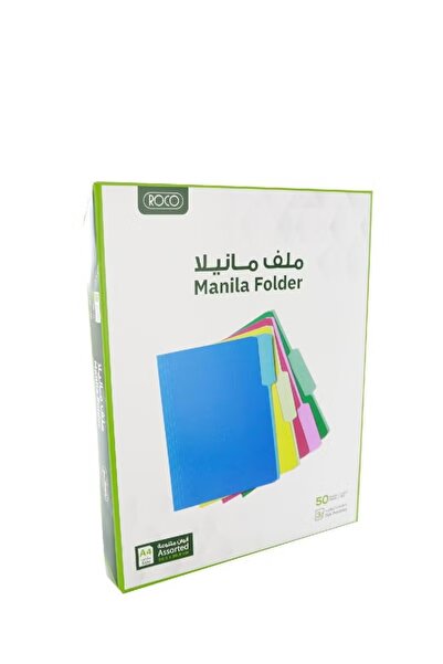 Roco Manila File Folder A4 Assorted Colors