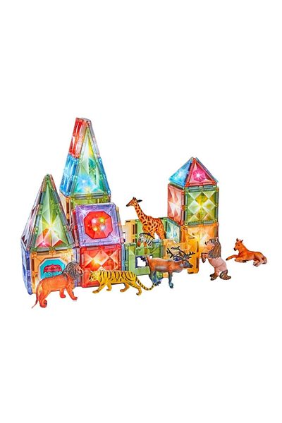 TOYFEST Magnetic Tiles Light Version 89 Pieces