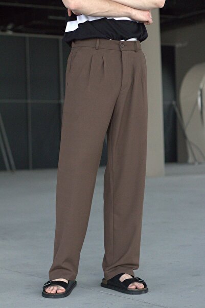 wamoss 2025 Πλισέ Άνετο Vintage Κλασικό Φαρδύ Παντελόνι Pl11