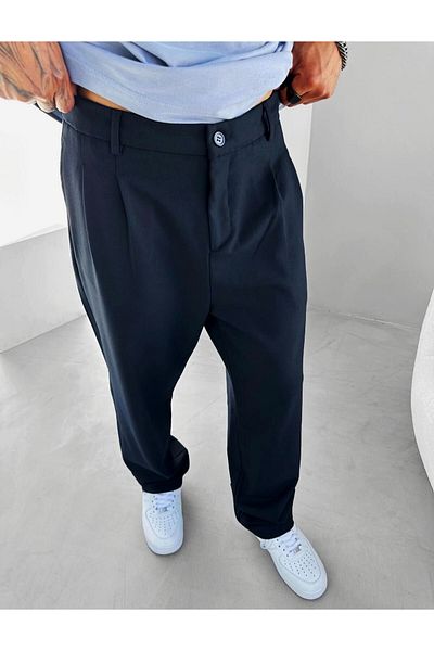 wamoss 2025 Pleated Comfortable Vintage Classic Wide Leg Baggy Trousers Pl1