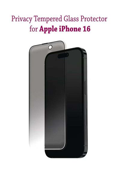 Generic Apple iPhone 16 Privacy Glass Full Glue Screen Protector
