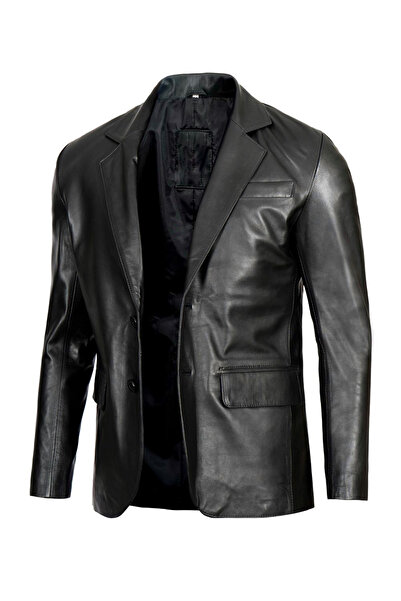 DESAR pelle 2025 ERKEK HAKİKİ BLAZER DERİ CEKET