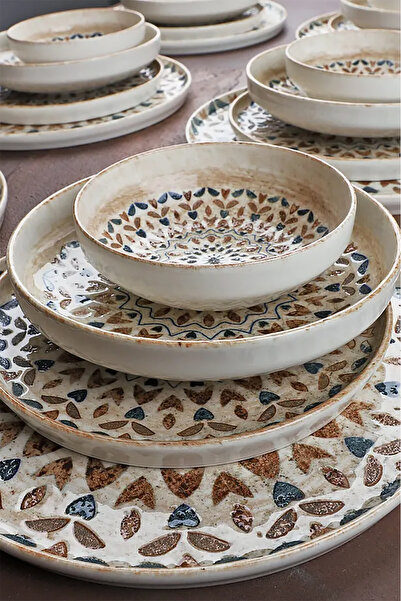 iselahome Lunaria 24 Parça 6 Kişilik Porselen Yemek Takımı