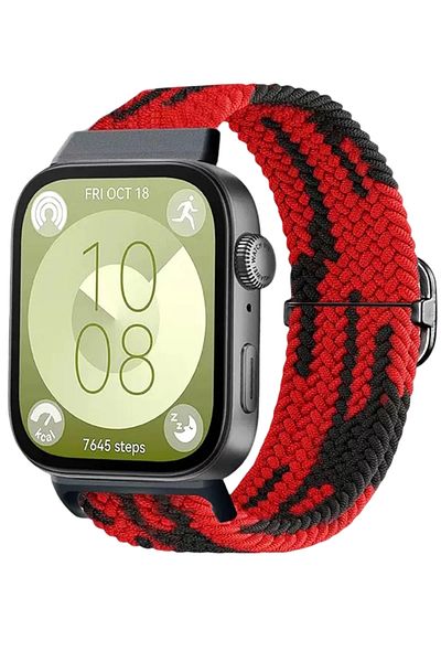 m.tk moveteck Huawei Watch Fit 3 / Fit 4 / Fit 4 Pro Compatible Band Spotted Metal Clip Flexi Braid Buckle Colorful