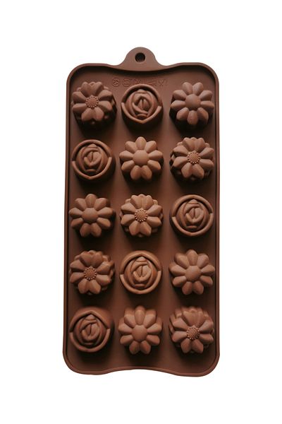 Generic 15 Rose Flowers Chocolate Mold