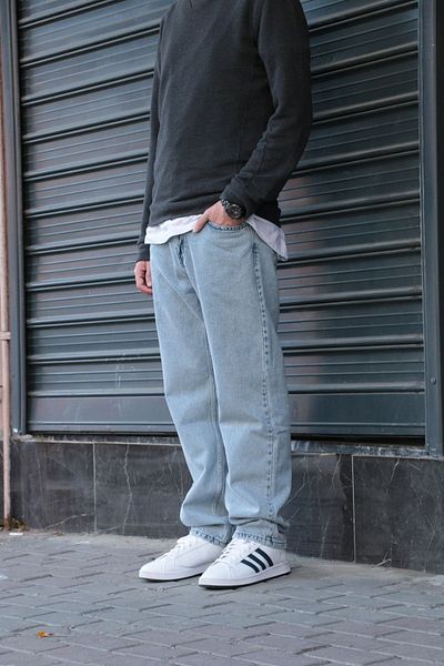 wamoss Men's New Season Snow Washed Baggy Trousers Mbg 2025