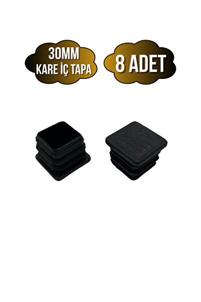 DSYapıAksesuar Kare Demir Profil İç Tapa Geçme Plastik Ayak Geçme Koruma Plas...
