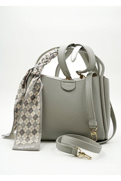 Saba Bonnaroo Gri Veloura Çanta