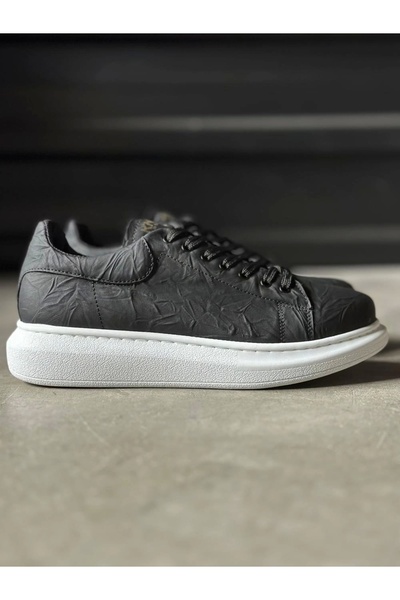 Beruflic High Sole Casual Shoes 044 Black White Sole (Patterned)