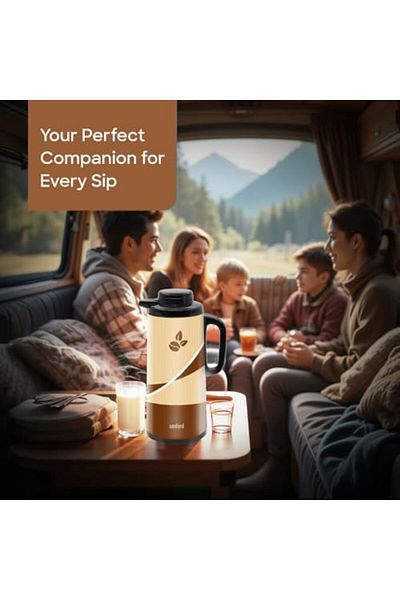 Sanford 1.9L Double Glass Liner Vacuum Flask | 24-Hour Hot & Cold Retention | Leak-Proof | Heat-Resi