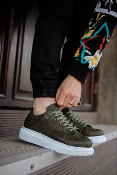 Beruflic High Sole Casual Shoes 044 Khaki