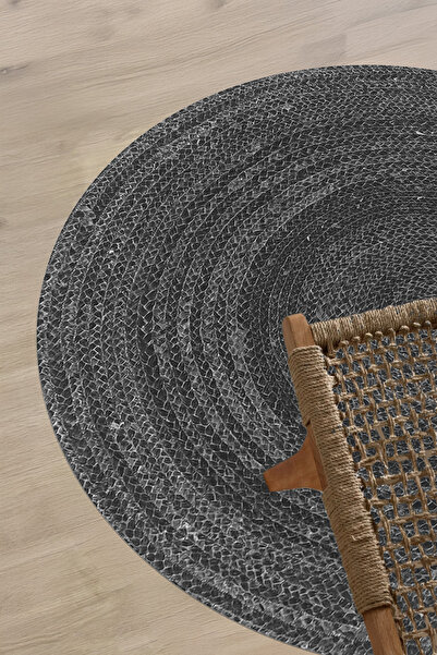 Viyana Home Dijital Kaymaz Taban Jüt Sade Modern Yıkanabilir Yuvarlak Mutfak ...