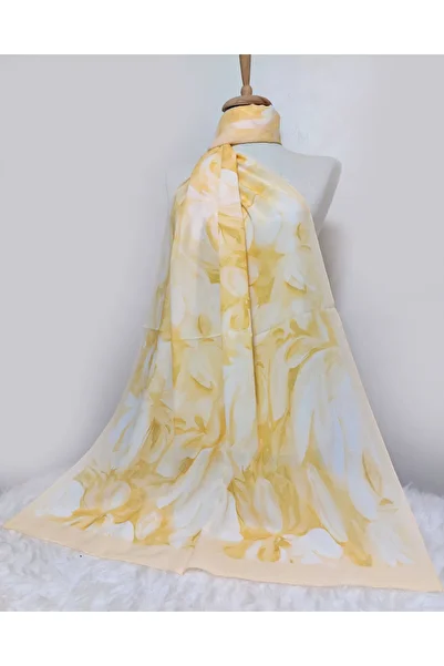 REMOMODA Patterned Watercolor Floral Model Shawl Italian Cotton Flexible Soft Shawl High Quality