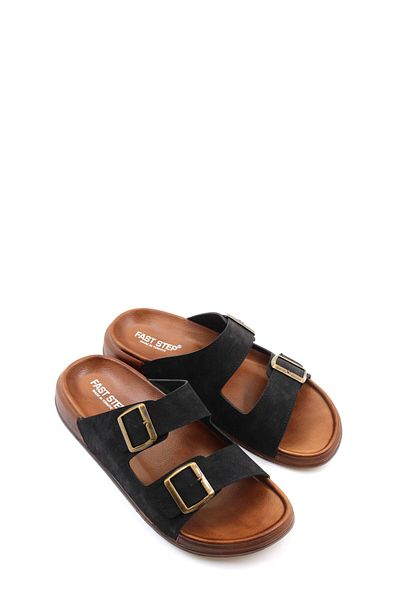 Ayakkabıhane Black Thermo Sole Men's Flat Slippers Ah1E00113154306