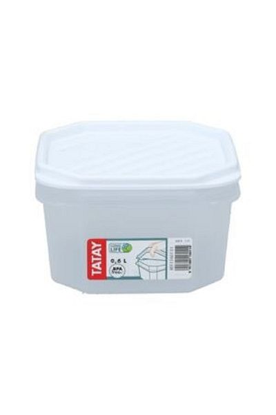 Tatay Square Food Storage Container – White 0.6L