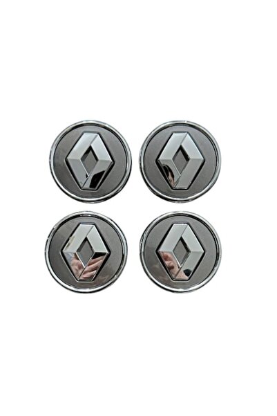 Renault Set 4 capacele roti 57 mm Renault, Gri Chrome
