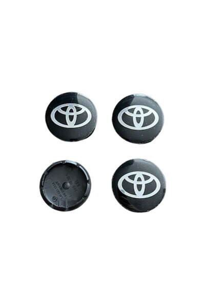 Toyota Set 4 capace roti 56mm Negre compatibil/inlocuitor janta aliaj