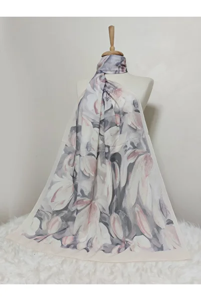 REMOMODA Patterned Watercolor Floral Model Shawl Italian Cotton Flexible Soft Shawl High Quality
