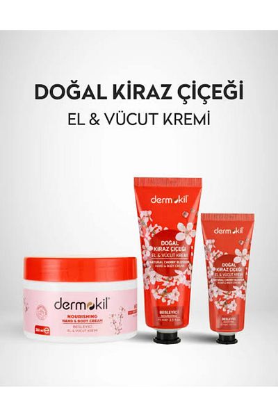 Dermokil Cherry Blossom Hand and Body Cream 250 Ml+75Ml+30 ml