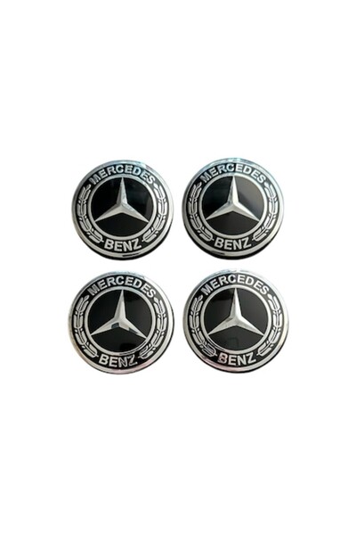 MAF Set 4 capace roti 56,5mm Mercedes negre compatibil/inlocuitor janta aliaj