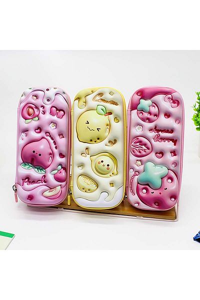 esabela Pencil Case for Kids, Fruit, Stationery Organizer, Pen Holder, Pouch for School