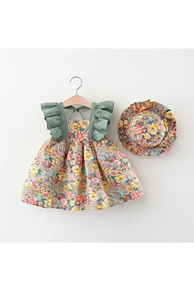 OEM Rochita cu Palarie, Bumbac, Verde, Multicolor, 9-12 luni 80 cm